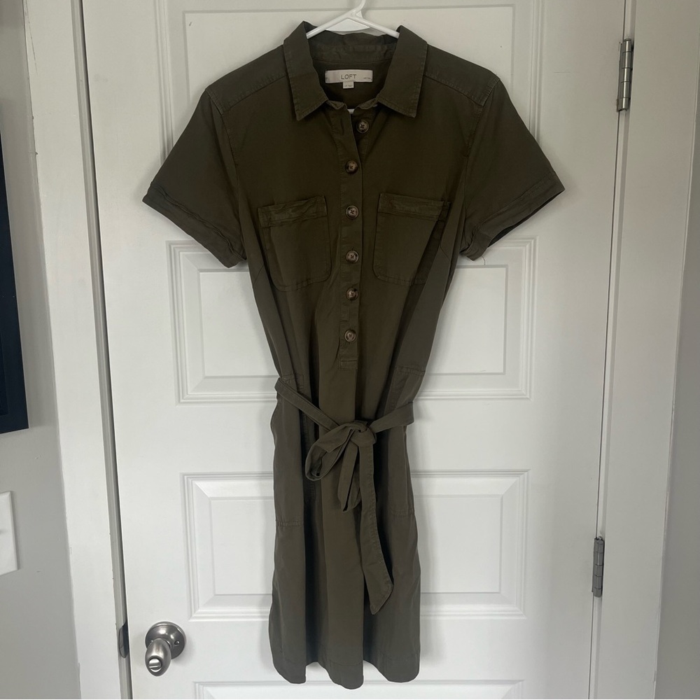 LOFT Button Up Dress